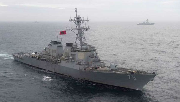 Tàu khu trục tên lửa dẫn đường USS Donald Cook của Mỹ.