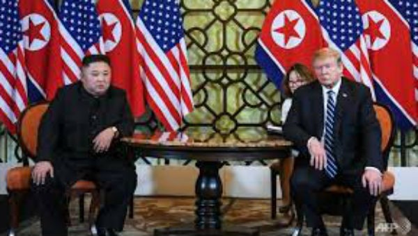 Ông Trump và ông Kim tại hội nghị vừa diễn ra.