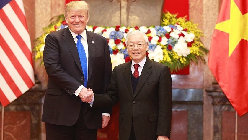 Tổng Bí thư, Chủ tịch nước Nguyễn Phú Trọng gặp Tổng thống Mỹ Trump tại Việt Nam hôm 27/2 vừa qua.