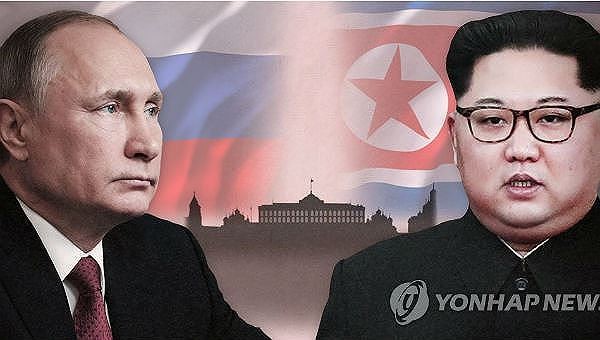 Ông Putin và ông Kim.