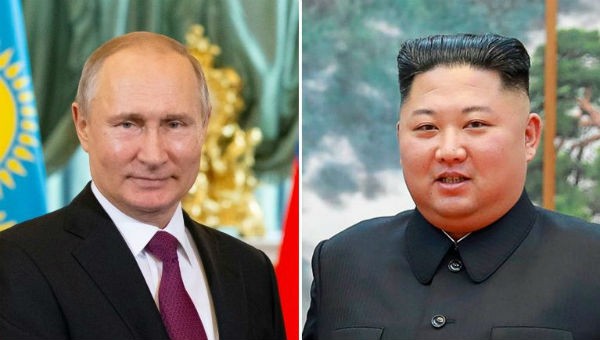 Tổng thống Nga Vladimir Putin và Nhà lãnh đạo Triều Tiên Kim Jong Un