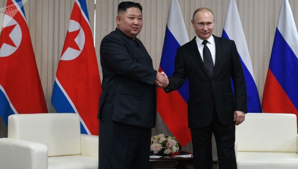 Ông Putin và ông Kim Jong-un.