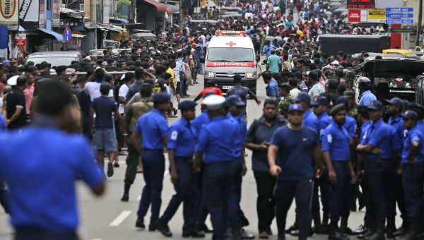 Hiện trường một vụ tấn công tại Sri Lanka