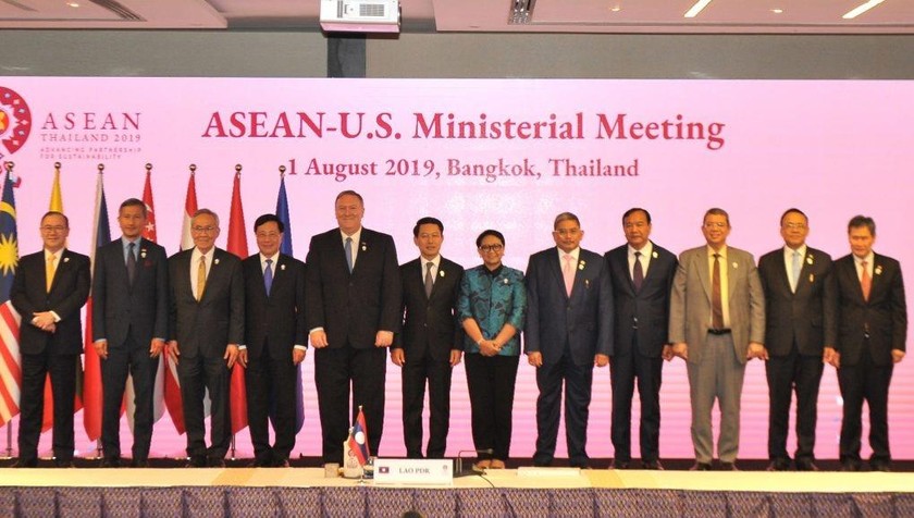 Các Bộ trưởng dự Hội nghị Bộ trưởng Ngoại giao ASEAN-Mỹ. Ảnh: Website ASEAN.