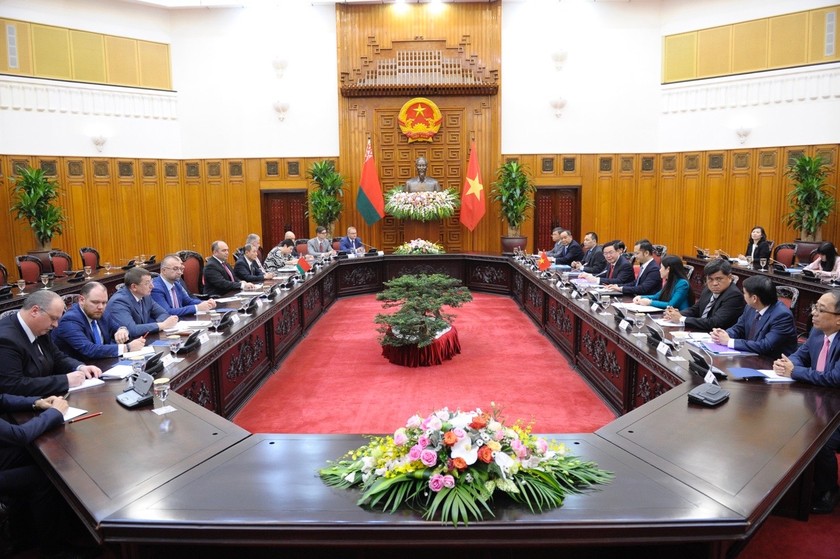 Hội đàm cấp cao Việt Nam - Belarus. Ảnh: VGP