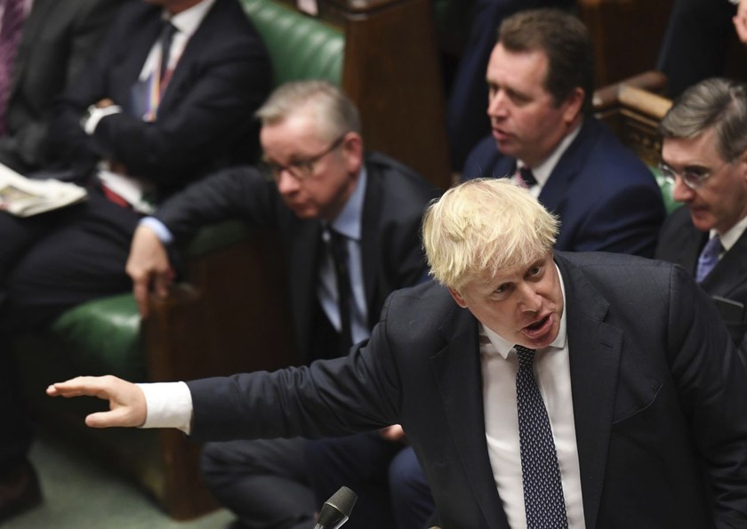 Thủ tướng Anh Boris Johnson phát biểu tại Hạ viện