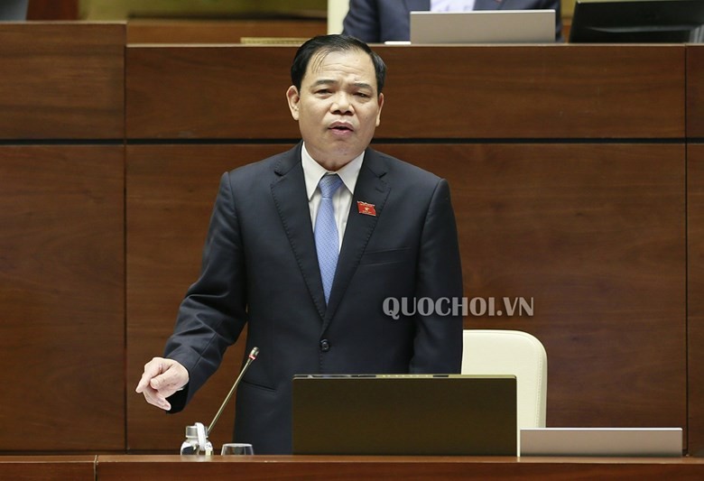 Bộ trưởng Nguyễn Xuân Cường trả lời chất vấn.