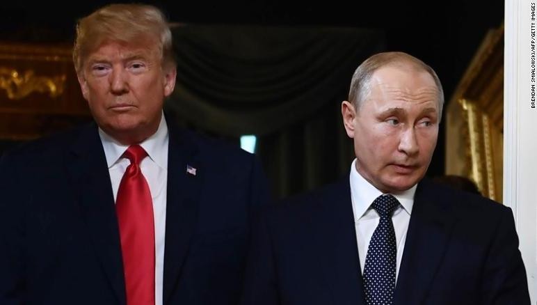 Tổng thống Mỹ Trump và người đồng cấp Nga Putin.