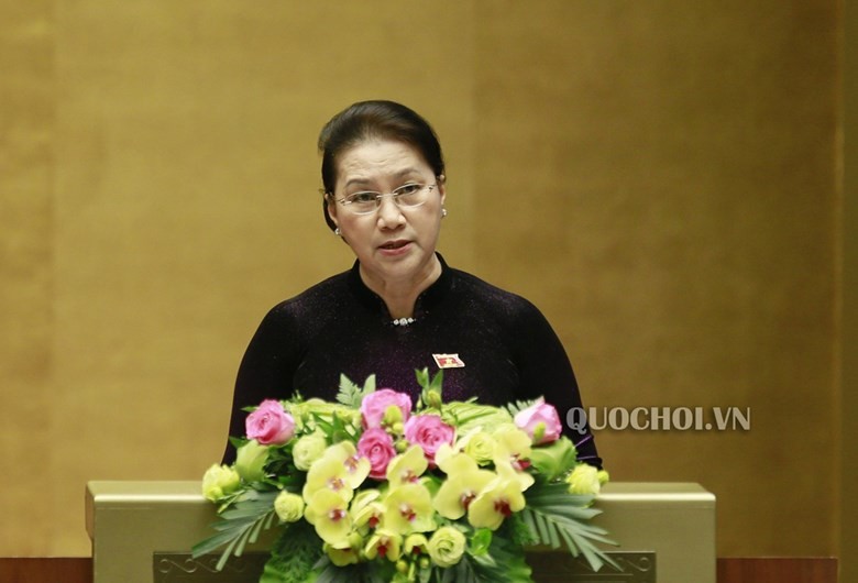Chủ tịch QH Nguyễn Thị Kim Ngân phát biểu bế mạc kỳ họp.