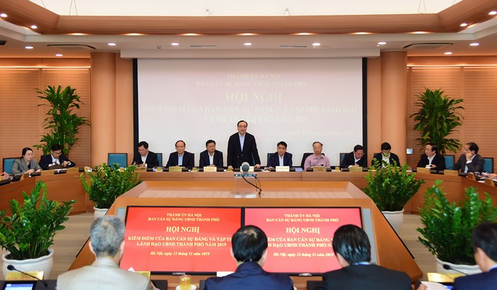 Bí thư Thành ủy Hoàng Trung Hải phát biểu tại Hội nghị