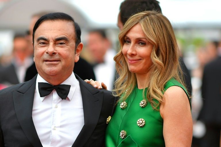 Ông Carlos Ghosn và vợ là bà Carole