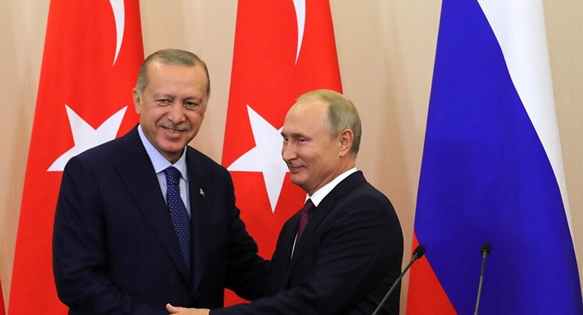 Tổng thống Thổ Nhĩ Kỳ Erdogan và người đồng cấp Nga Putin.