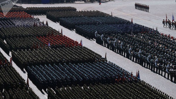 Cuộc duyệt binh quy mô lớn nhân kỷ niệm Ngày Chiến thắng được tổ chức ở Nga năm 2018.