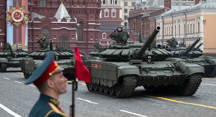 Hình ảnh tại một cuộc duyệt binh kỷ niệm Ngày chiến thắng của Nga.