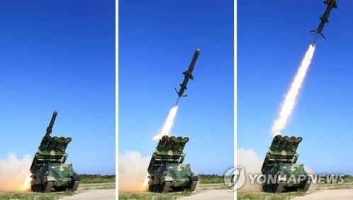Một vụ phóng tên lửa của Triều Tiên năm 2017.