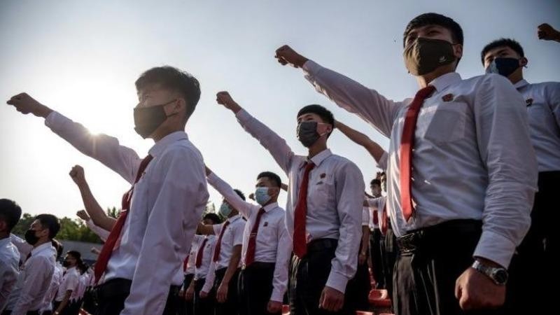 Thanh niên, học sinh Triều Tiên tại một sự kiện ở Bình Nhưỡng gần đây.