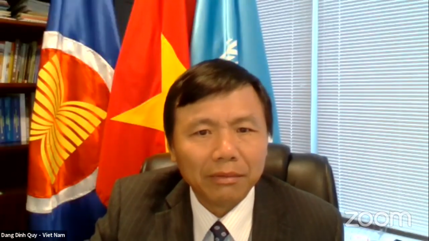 Đại sứ Đặng Đình Quý - Trưởng Phái đoàn Việt Nam tại LHQ. Ảnh: Phái đoàn đại diện thường trực Việt Nam tại LHQ