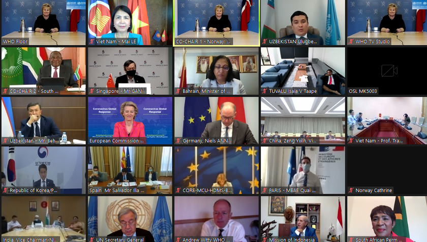 Đại sứ Lê Thị Tuyết Mai - Trưởng Phái đoàn thường trực Việt Nam tại Geneva - tham dự Cuộc họp lần thứ nhất Hội đồng Điều phối ACT-A bằng hình thức trực tuyến.