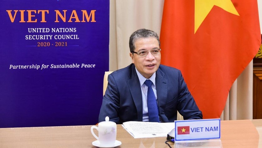 Thứ trưởng Ngoại giao Đặng Minh Khôi đại diện Việt Nam tham dự cuộc thảo luận. 