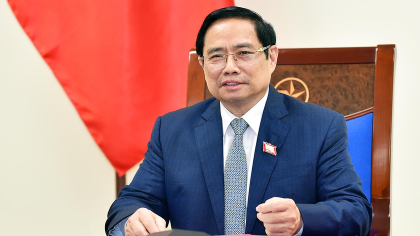 Thủ tướng Phạm Minh Chính điện đàm Thủ tướng Hàn Quốc.
