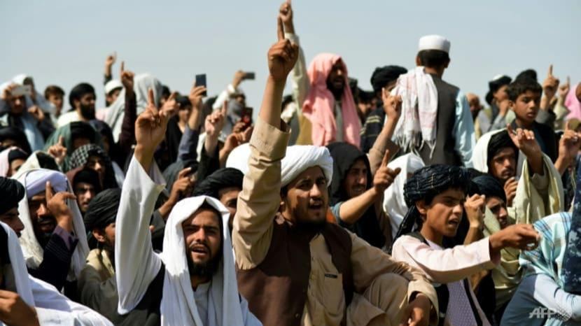 Lực lượng Taliban tại buổi diễu hành.