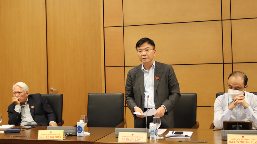 Bộ trưởng Lê Thành Long phát biểu tại phiên họp.