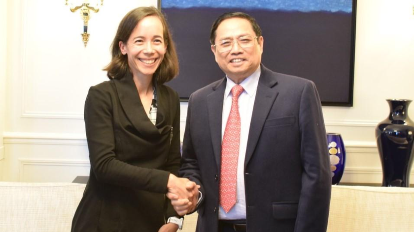 Thủ tướng Phạm Minh Chính tiếp Giám đốc điều hành Chương trình COVAX Aurélia NGUYEN 