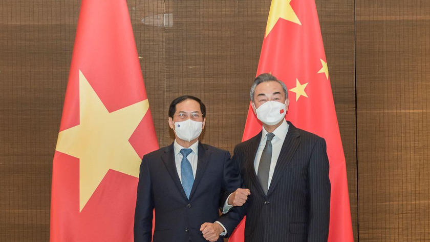 Bộ trưởng Bùi Thanh Sơn và Bộ trưởng Ngoại giao Trung Quốc Vương Nghị.