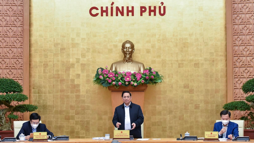Thủ tướng Chính phủ Phạm Minh Chính chủ trì phiên họp Chính phủ thường kỳ tháng 11 - Ảnh: VGP