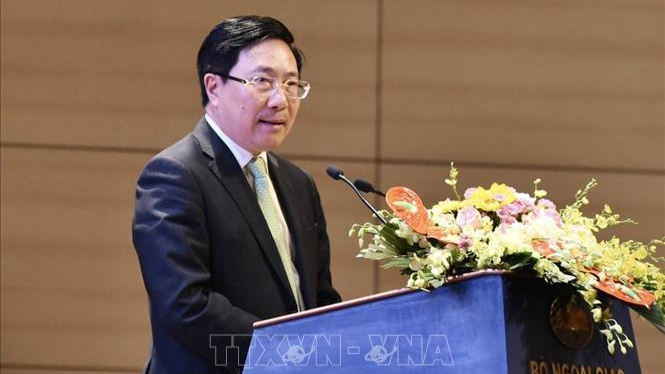 Phó Thủ tướng Thường trực Phạm Bình Minh phát biểu chỉ đạo. Ảnh: TTXVN