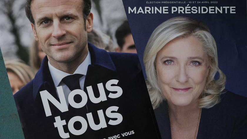 Ông Macron và bà Le Pen.