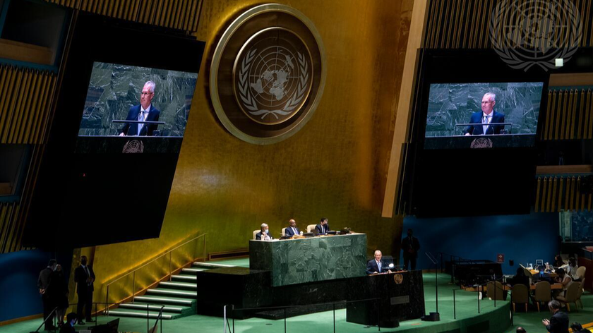 Hình ảnh tại phiên họp Đại hội đồng Liên hợp quốc ngày 7/6. Ảnh: UN
