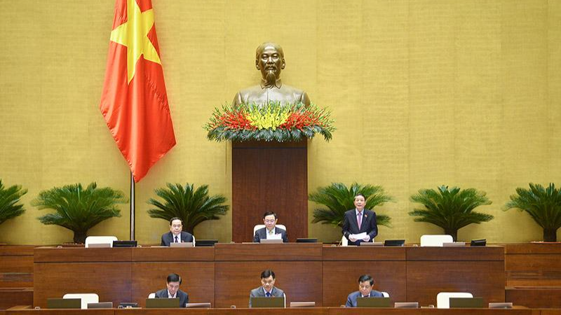 Phó Chủ tịch Quốc hội Nguyễn Đức Hải điều hành Phiên họp.