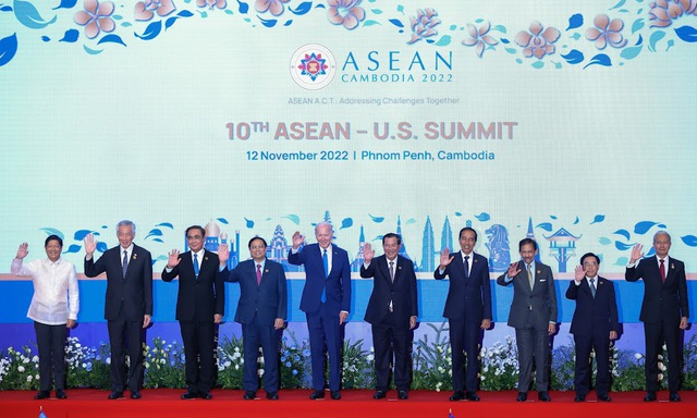 Các nhà lãnh đạo ASEAN và Mỹ tại Hội nghị Cấp cao ASEAN-Mỹ lần thứ 10. Ảnh: VGP