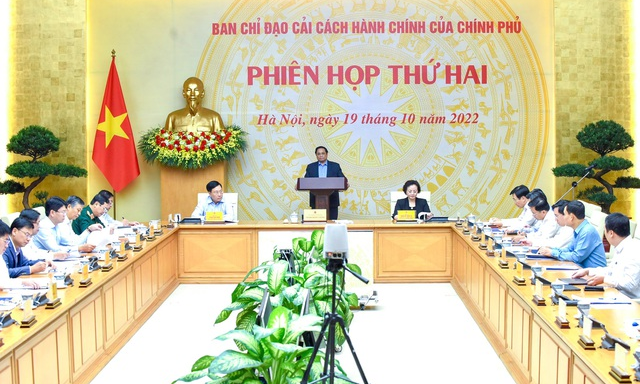 Hình ảnh tại phiên họp thứ hai của Ban Chỉ đạo cải cách hành chính của Chính phủ.