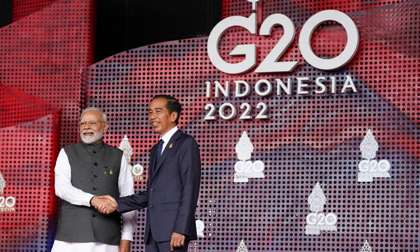 Thủ tướng Ấn Độ Narendra Modi và Tổng thống Indonesia Joko Widodo gặp nhau tại Indonesia.