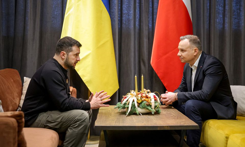 Tổng thống Ukraine Volodymyr Zelensky và người đồng cấp Ba Lan Andrzej Duda.