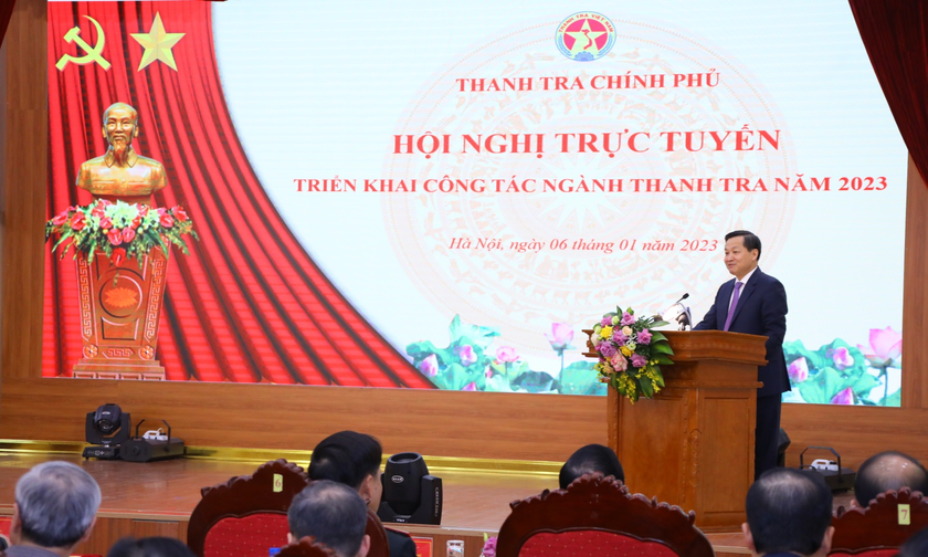 Phó Thủ tướng Chính phủ Lê Minh Khái phát biểu tại hội nghị.