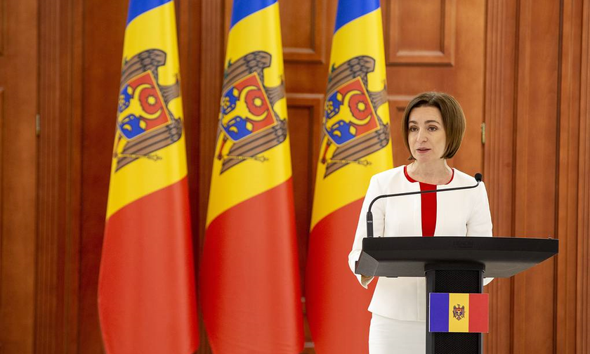 Tổng thống Moldova Sandu.