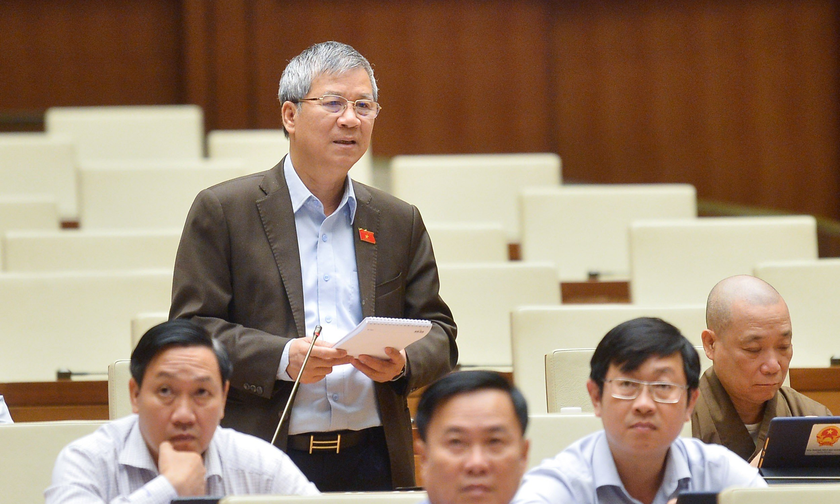 Đại biểu Nguyễn Anh Trí phát biểu tại phiên họp.
