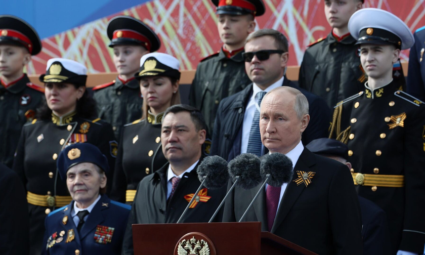 Tổng thống Nga Putin phát biểu tại buổi lễ.