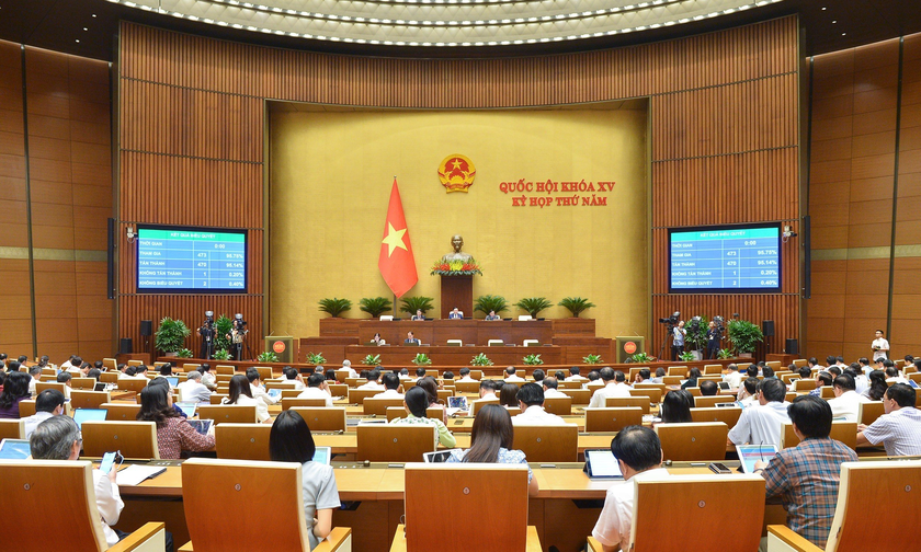 Quốc hội biểu quyết thông qua Nghị quyết.