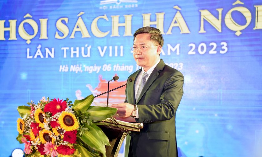 Phó Chủ tịch UBND TP Hà Nội Hà Minh Hải phát biểu khai mạc Hội Sách.