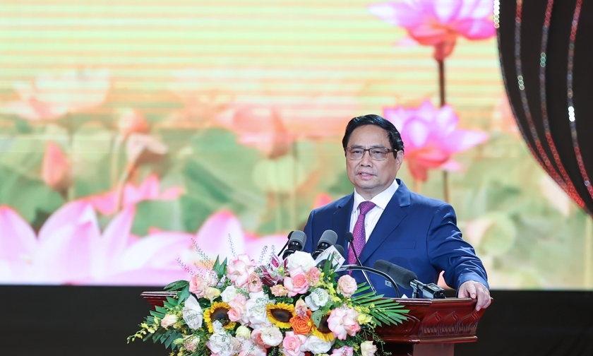 Thủ tướng Phạm Minh Chính phát biểu tại hội nghị.