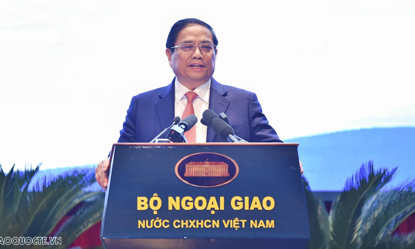 Thủ tướng Phạm Minh Chính phát biểu tại hội nghị. Ảnh: Baoquocte