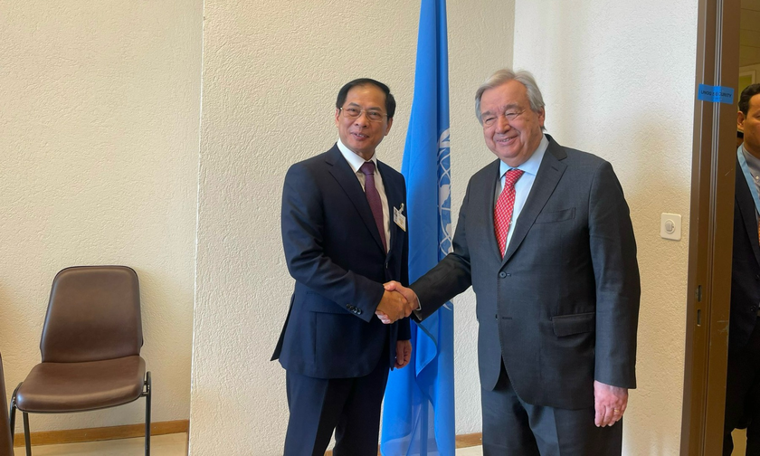 Bộ trưởng Bùi Thanh Sơn gặp Tổng Thư ký LHQ António Guterres.