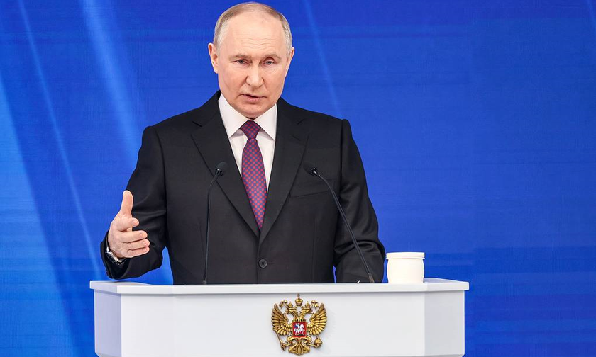 Tổng thống Nga Putin trình bày bài phát biểu Thông điệp liên bang năm 2024.