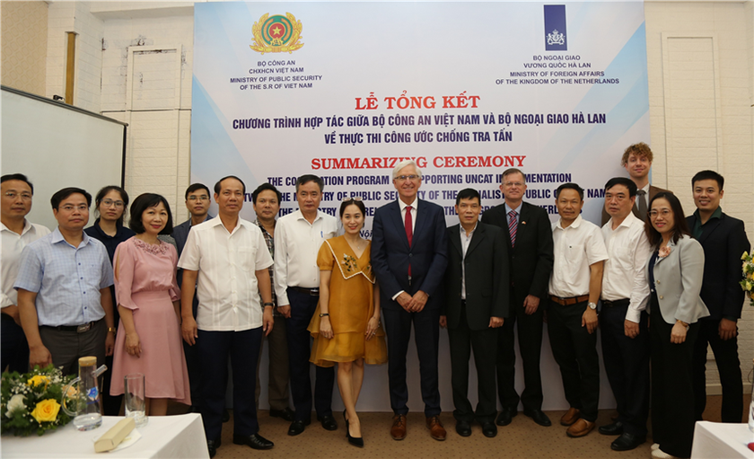 Lễ Tổng kết Chương trình hợp tác giữa Bộ Công an Việt Nam và Bộ Ngoại giao Hà Lan về Công ước chống tra tấn vào tháng 072022.