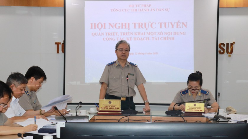 Tổng cục trưởng Nguyễn Quang Thái phát biểu tại Hội nghị.