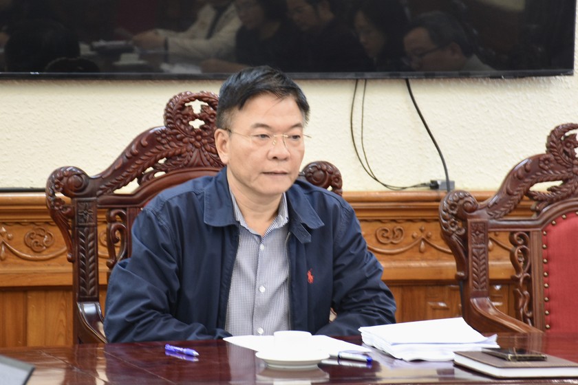 Bộ trưởng Lê Thành Long phát biểu chỉ đạo.